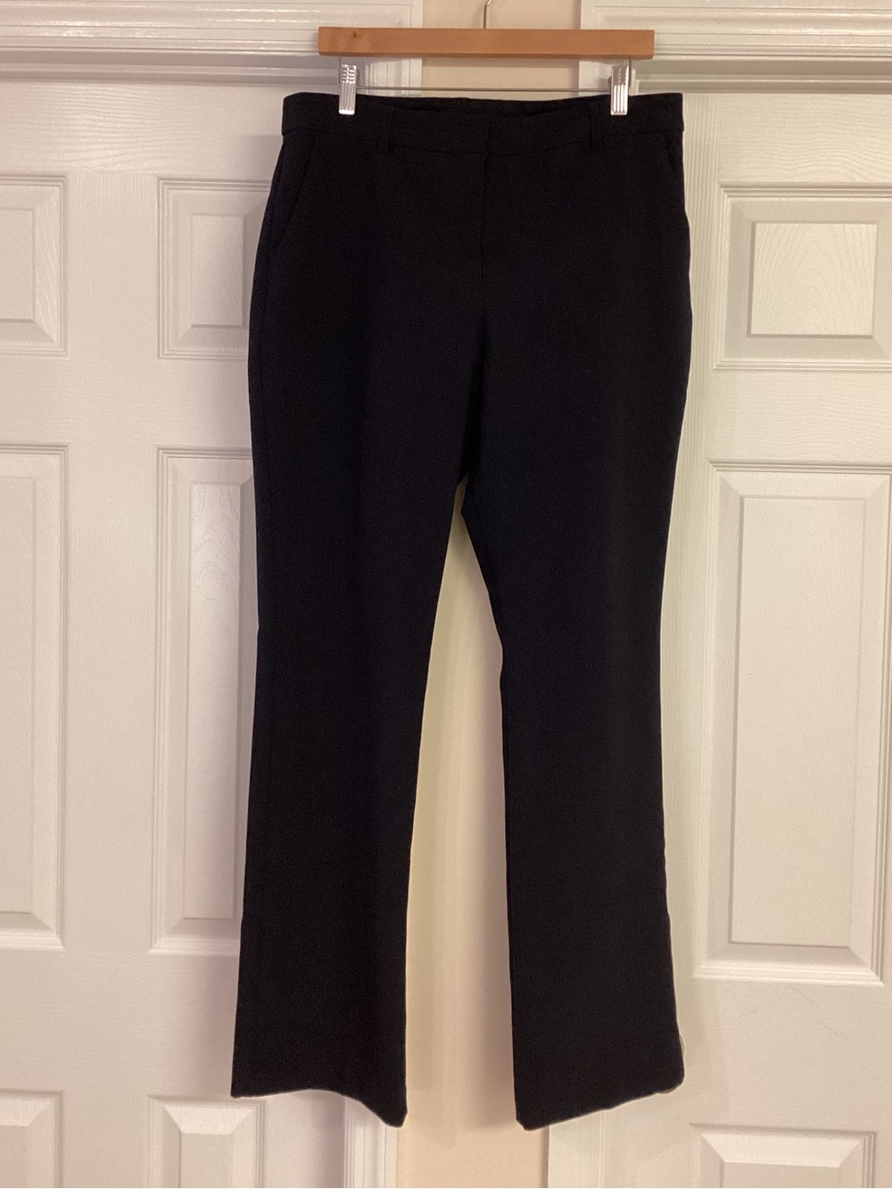 Express Navy Editor Mid Rise Bootcut Pants - Picture 4 of 10